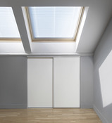 Pack de 2 portes de placard coulissantes Blizz H.120 x L.120 cm - blanches - Form - Brico Dépôt