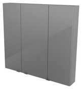 Armoire de salle de bains grise Imandra L.100 x H.90 x P.15 cm
 - GoodHome - Brico Dépôt