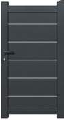 Portillon aluminium gris anthracite "Amarante" - L. 1 x H. 1,80 m - Brico Dépôt