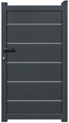 Portillon aluminium gris anthracite "Aracaju" L. 1 x H. 1,76 m - Brico Dépôt