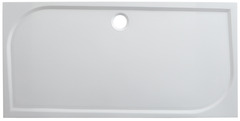 Receveur de douche rectangulaire extraplat en résine blanc 160 x 80 cm - GoodHome - Brico Dépôt