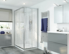 Accès d'angle rectangulaire "Beloya" l.120 cm en verre transparent - GoodHome - Brico Dépôt