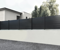 Demi-panneau de clôture gris P-MEX - H. 90 cm x L. 1,80 m - Brico Dépôt