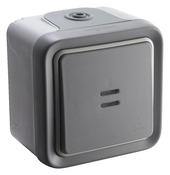 Poussoir lumineux "Plexo" bornes automatiques gris - Legrand - Brico Dépôt