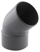 Coude PVC pour l'évacuation gravitaire des eaux usées et pluviales - 45 ° M/F Ø 80 mm - Fitt - Brico Dépôt