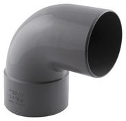Coude PVC pour l'évacuation gravitaire des eaux usées et pluviales - 87 ° M/F Ø 80 mm - Fitt - Brico Dépôt