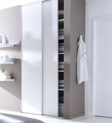 Pack de 2 portes de placard coulissantes Blizz H. 250 x L. 180 cm - blanches - Form - Brico Dépôt