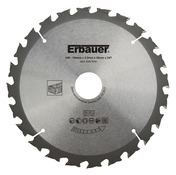 Lame de scie circulaire pour bois - Ø 184 mm x 30/20/16 grossière 24D TCT - Erbauer - Brico Dépôt