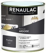 Peinture multi-support ardoise intérieure acrylique Mat réglisse 0.5 L - Renaulac - Brico Dépôt