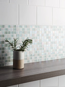 Mosaïque "Parmia" blanc - l. 30,6 x L. 30,6 cm - Colours - Brico Dépôt