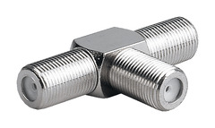 Répartiteur 3 fiches femelle en "T" permet de relier deux téléviseurs/récepteur - Brico Dépôt