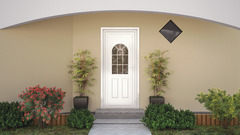 Porte entrée PVC "Kiev" H. 215 x l. 90 cm gauche - Brico Dépôt