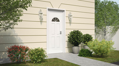 Porte d'entrée PVC "Makalu" H. 215 x l. 90 cm droite - Brico Dépôt