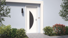 Porte entrée PVC "Semisphera" H. 215 x l. 90 cm gauche - Brico Dépôt