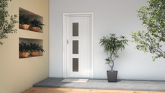 Porte d'entrée PVC "Denali" H. 215 x l. 90 cm droite - Brico Dépôt