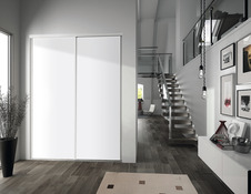 Porte de placard coulissante "Valla" H. 247,5 x L. 62,2 cm - blanche - Form - Brico Dépôt