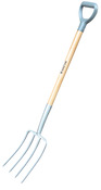 Fourche à bêcher 4 dents - manche en bois - Brico Dépôt