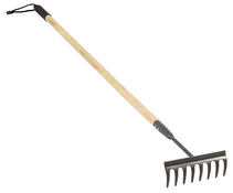 Râteau de jardinier 8 dents, tête en acier - Brico Dépôt
