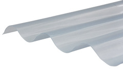 Plaque polycarbonate ondulée Largeur : 95 cm. Épaisseur : 0,08 cm. Couverture par pack : 1,59 m². - Brico Dépôt