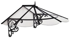 Marquise en acrylique L. 178 cm x P. 125 x H. 80 cm - GEOM - Brico Dépôt