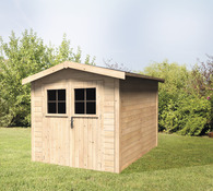Abri de jardin en bois "Henri" 5,36 m² - Dim. hors tout : L. 2,30 x P. 2,34 x H. 2,12 m - Brico Dépôt