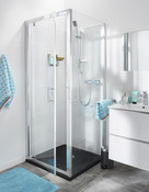 Paroi de douche latérale "Onega" l.80 cm en verre transparent - Cooke and Lewis - Brico Dépôt