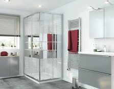 Accès d'angle rectangulaire "Beloya" l.120 cm en verre effet miroir - GoodHome - Brico Dépôt