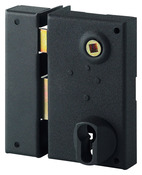 Serrure noire en applique verticale pour porte d'entrée gauche - 73x125 mm - Thirard - Brico Dépôt