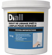 Enduit de lissage en pâte 15 kg - Diall - Brico Dépôt