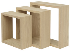 Lot de 3 cubes en chêne Riggia 30 cm - Form - Brico Dépôt