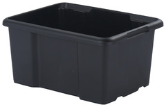 Bac de rangement noir 44 L "Fitty" L. 55,5 x P. 39,5 x H. 29,5 cm - Brico Dépôt