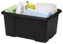 Bac de rangement noir 26 L "Fitty" L. 45,5 x P. 36,5 x H. 23 cm - Brico Dépôt