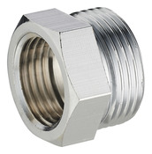 Tube et raccord en laiton chromé type mamelon à visser mâle 20x27 mm femelle 15x21 mm - Noyon & Thiebault - Brico Dépôt