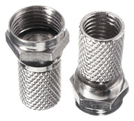 2 connecteurs TV F mâle à visser sur câble coaxial pour branchement du récepteur satellite/parabole - Brico Dépôt