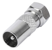 Adaptateur TV pour changer une prise F femelle en 9,52 mm mâle ou du 9,52 mm femelle en F mâle - Brico Dépôt
