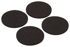 Lot de 4 patins feutre auto-adhésifs marron Ø 50 mm - Diall - Brico Dépôt