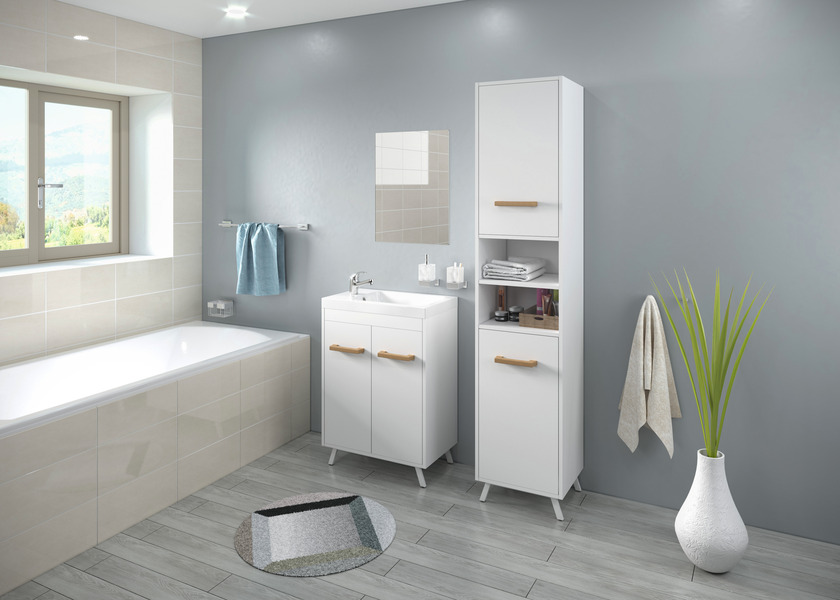 Meuble "Ladoga" l. 60 cm + Vasque "Makonda" - Brico Dépôt