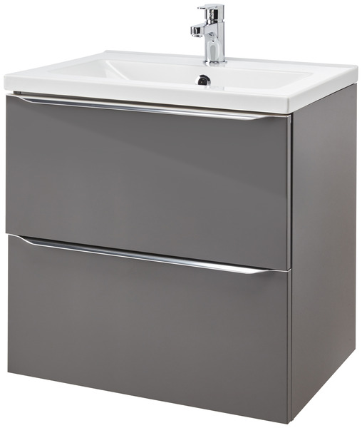 Ensemble meuble "Imandra" L. 60 cm + vasque "Nira" + mitigeur "Arsuz" - Brico Dépôt