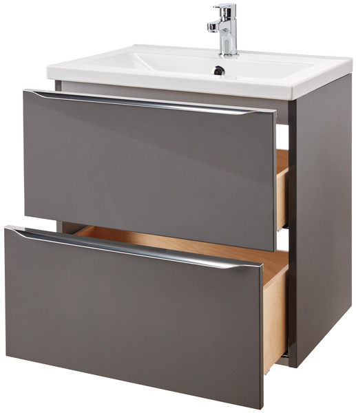 Ensemble meuble "Imandra" L. 60 cm + vasque "Nira" + mitigeur "Arsuz" - Brico Dépôt