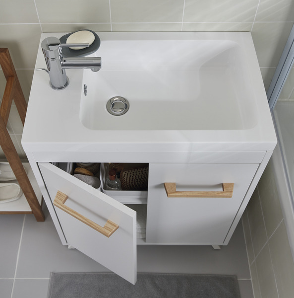 Meuble "Ladoga" l. 60 cm + Vasque "Makonda" - Brico Dépôt