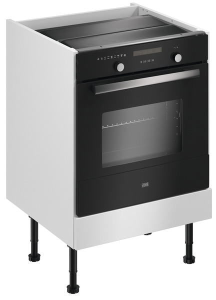 Meuble four "Glorian" blanc brillant l.60 x h.72 x p.57 cm + bandeau four - Brico Dépôt