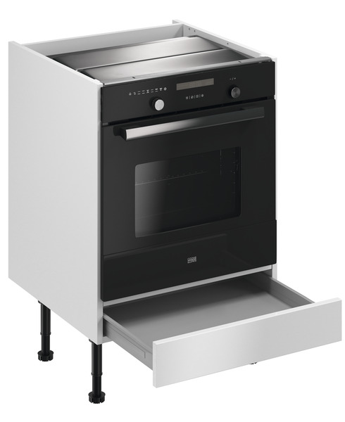 Meuble four "Glorian" blanc brillant l.60 x h.72 x p.57 cm + tiroir bas - Brico Dépôt