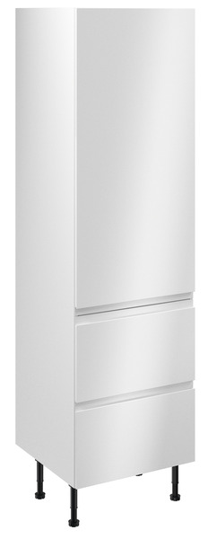 Colonne "Glorian" blanc brillant l.60 x h.201 x p.57 cm 1 porte + 2 casseroliers - Brico Dépôt