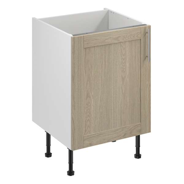 Meuble bas "Coline" imitation chêne clair l.60 x h.72 x p.57 cm 1 porte - Brico Dépôt