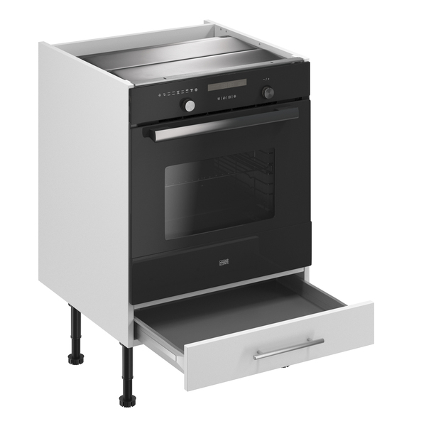 Meuble four "Florie" blanc mat l.60 x h.72 x p.57 cm + tiroir bas - Brico Dépôt