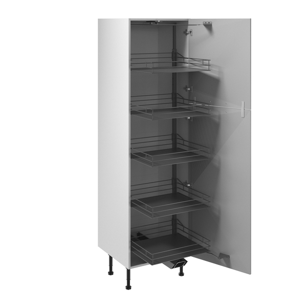 Colonne "Adèle" gris mat l.60 x h.201 x p.57 cm 2 portes avec rangement coulissant - Brico Dépôt