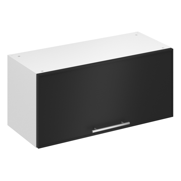 Meuble haut "Heline"noir mat l.80 x h.36 x p.32 cm 1 porte relevable - Brico Dépôt