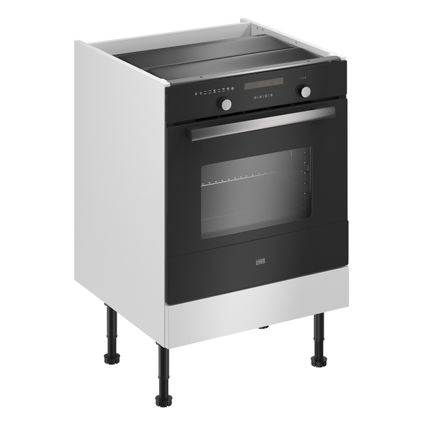 Meuble four "Dorice" blanc brillant l.60 x h.72 x p.57 cm + bandeau four - Brico Dépôt