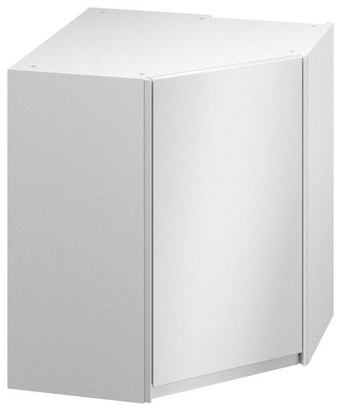 Meuble d'angle haut "Glorian" blanc brillant l.63 x h.72 x p.32 cm 1 porte - Brico Dépôt