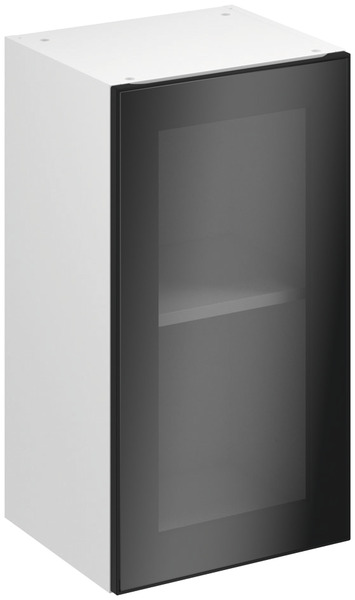 Meuble haut de cuisine "Jarod" fumé l.40 x h.72 x p.32 cm 1 porte vitrée - Brico Dépôt